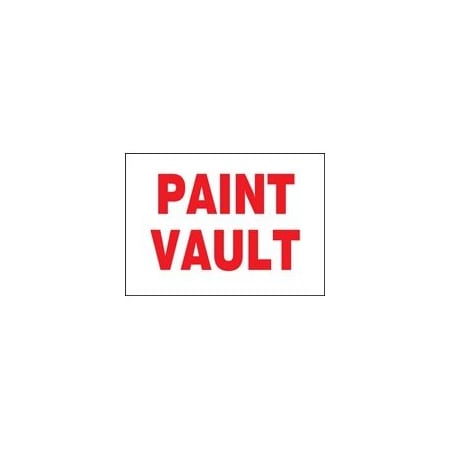 SAFETY SIGN PAINT VAULT 10 In  X 14 In  MCHL929XV